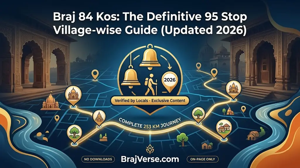 Braj 84 Kos Parikrama 95 Stops Village-wise Route Map 2026