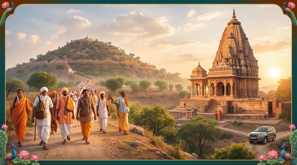 Shri Braj 84 Kos Parikrama Padayatra 2026 Group Walking Scene